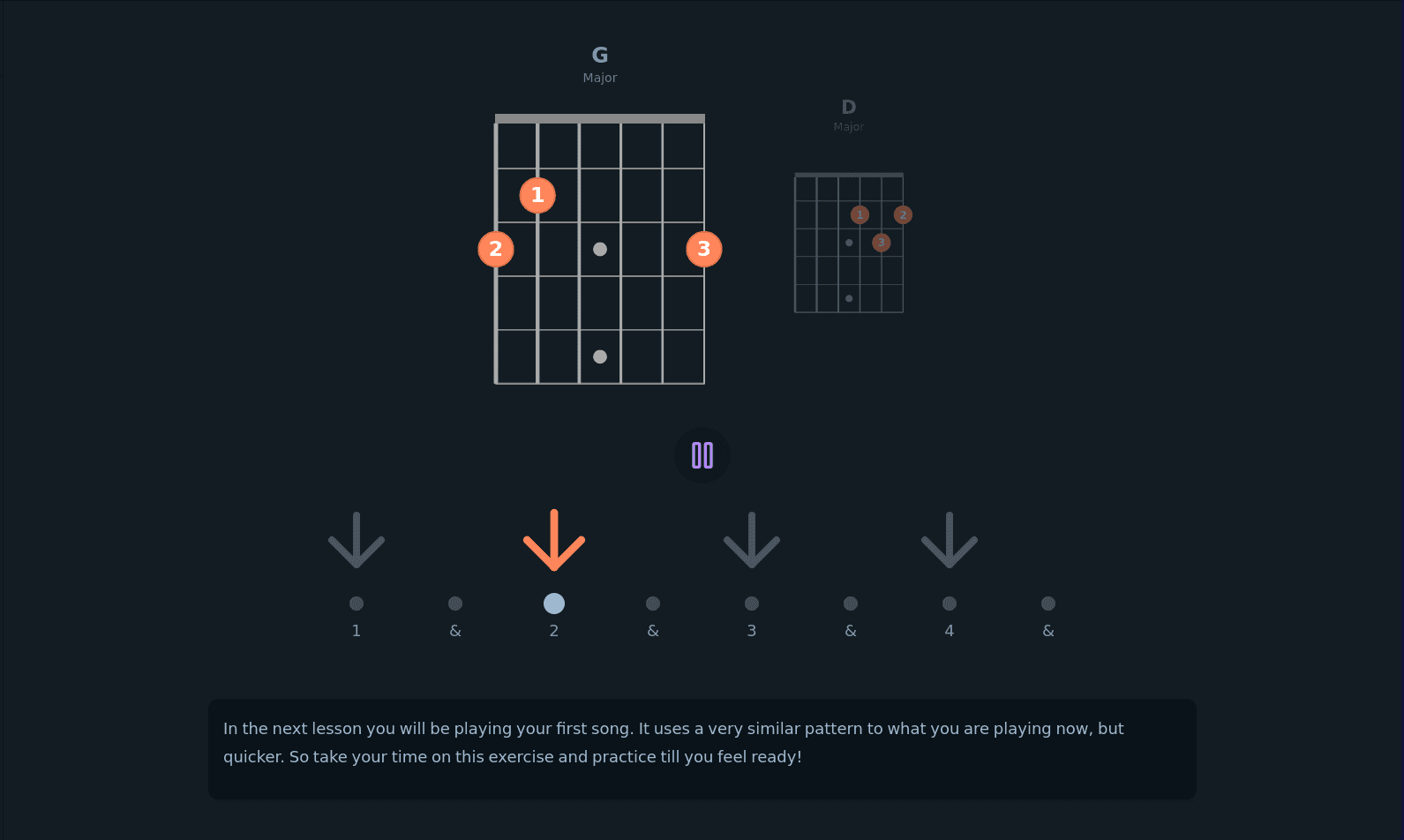 Interactive guitar tool from my course First Strum