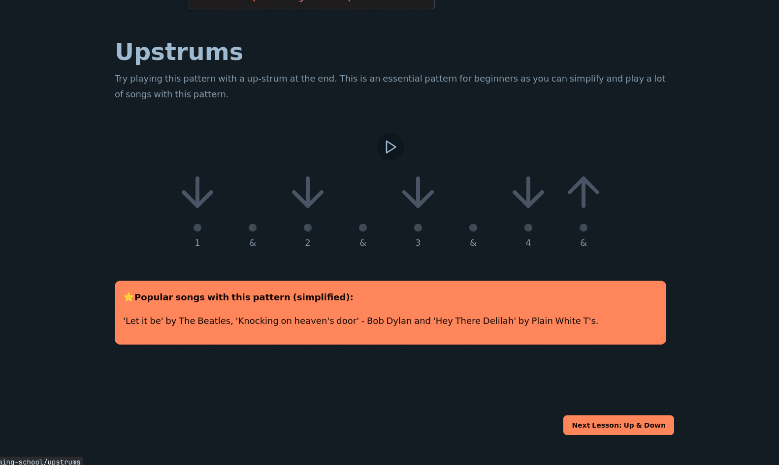 Beginner Strumming Patterns
