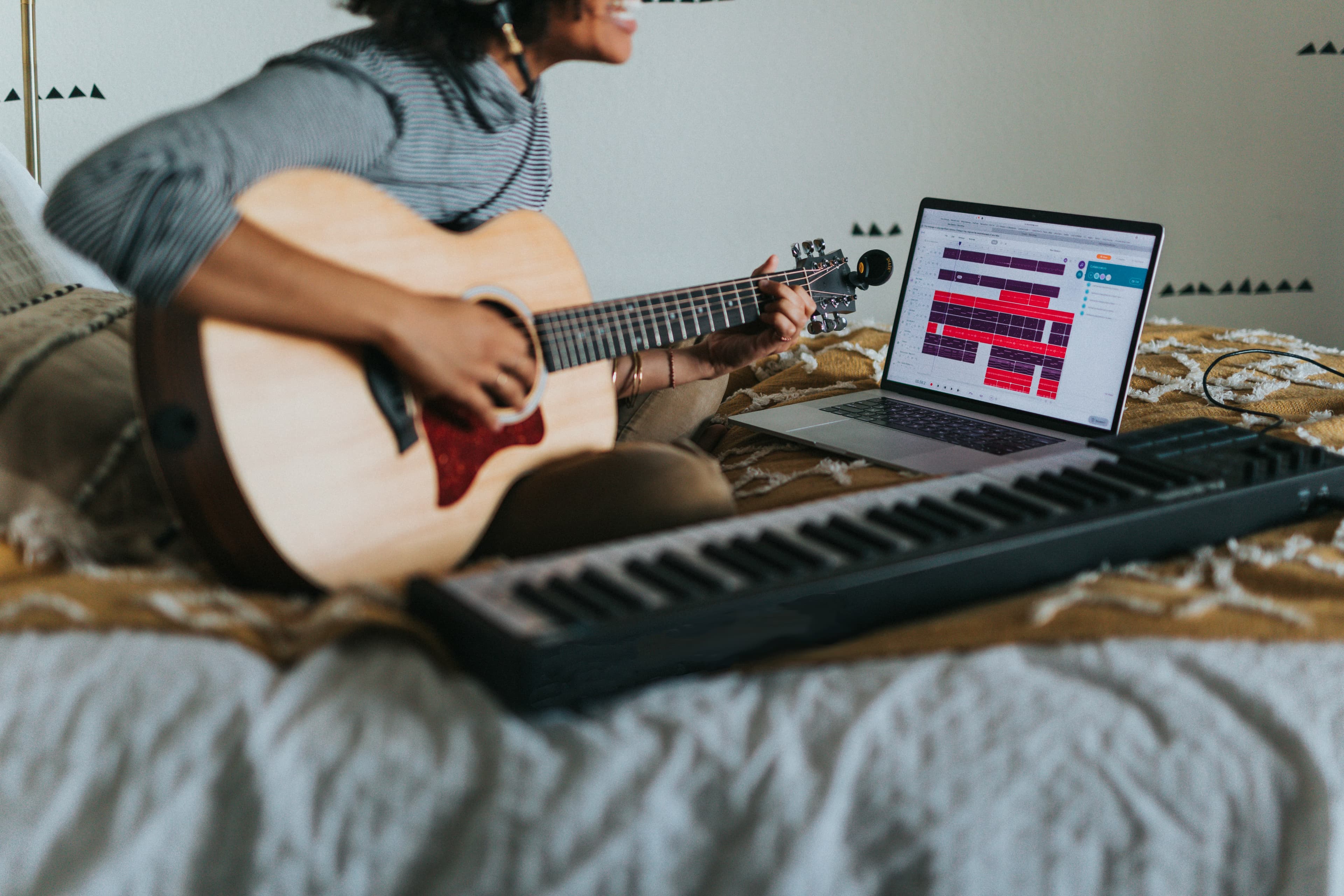 Guy playing guitar